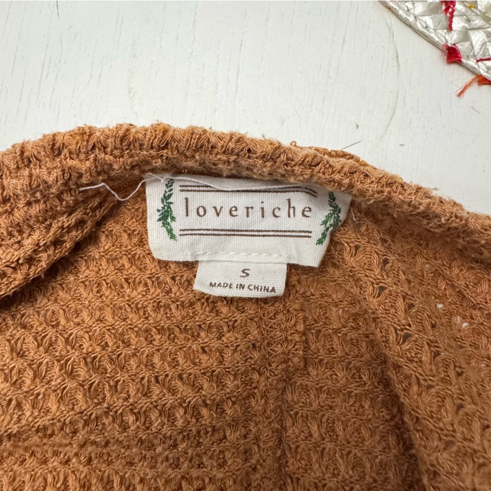 Love Riche Rust Flutter Sleeve Crop Top - Size Small - Picture 5 of 7